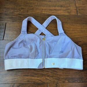 SHEFIT Ultimate Sports Bra Purple Size 2X Front Zip High Impact